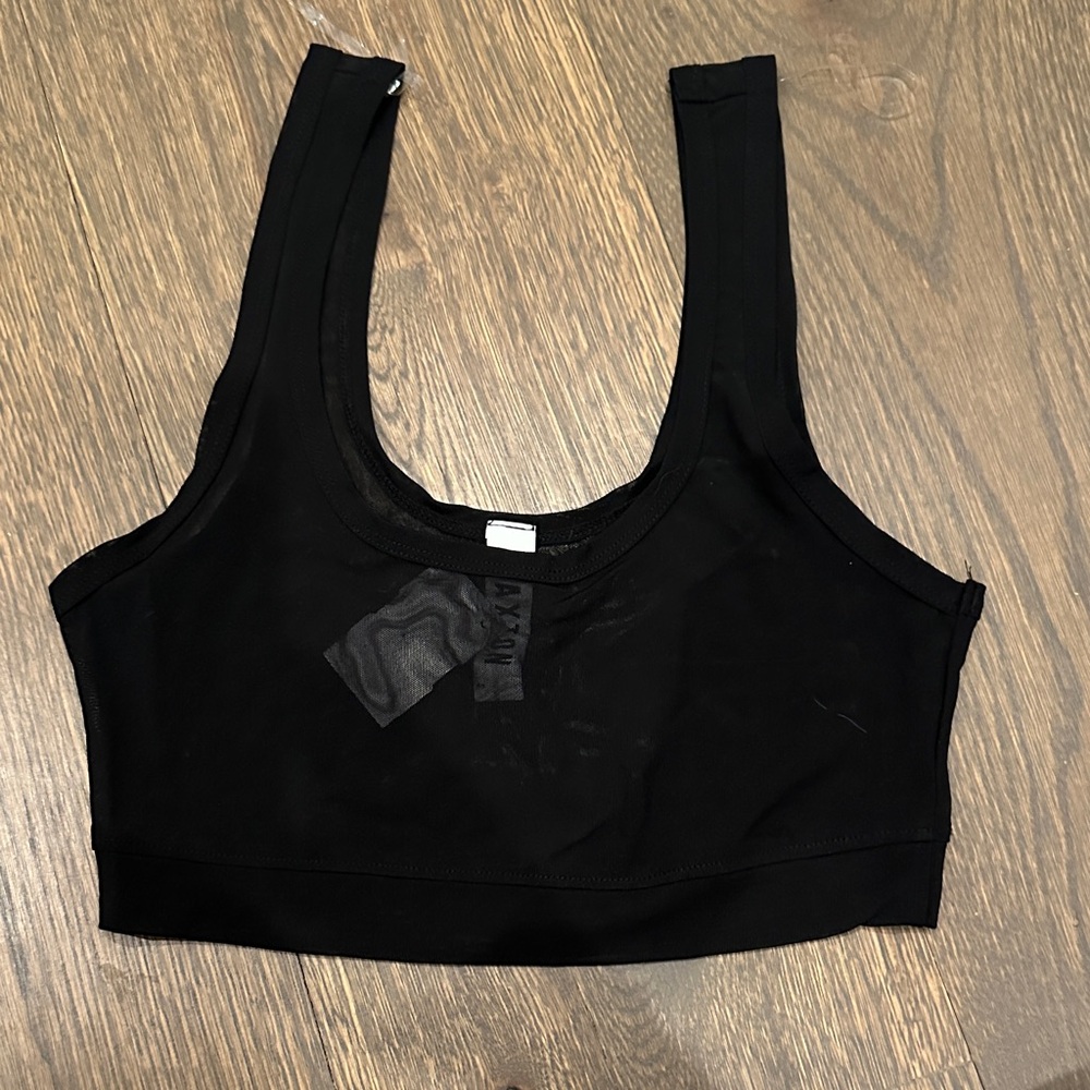 AKIRA Black Crop Top